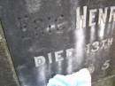 
Eric Henry SCHMIDT,
died 13 Dec 1920 aged 5 weeks;
Samsonvale Cemetery, Pine Rivers Shire
