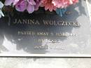 Janina WOLCZECKI, died 5 June 1999 aged 85 years; Samsonvale Cemetery, Pine Rivers Shire 