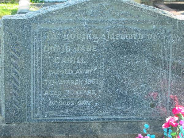 Sandgate / Bald Hills Cemetery:  | Doris Jane Cahill  | 