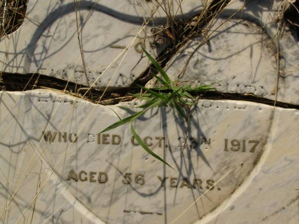 Ellen Ann ASHBY,  | died 23 Oct 1917 aged 56 years;  | Bald Hills (Sandgate) cemetery, Brisbane  | 