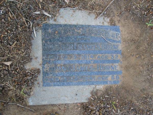 Eleanor Frances HORNE,  | died 12-3-1914 aged 32 years;  | John James HORNE,  | died 3-12-1941 aged 68 years;  | Bald Hills (Sandgate) cemetery, Brisbane  | 