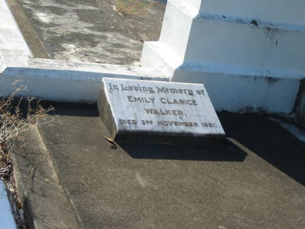 Emily Clarice WALKER,  | died 3 Nov 1951;  | Bald Hills (Sandgate) cemetery, Brisbane  | 