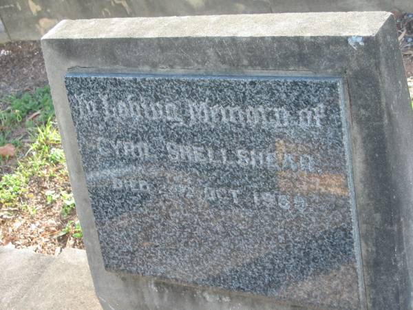 Cyril (Doc) SHELLSHEAR,  | died 24 Oct 1959;  | Bald Hills (Sandgate) cemetery, Brisbane  | 