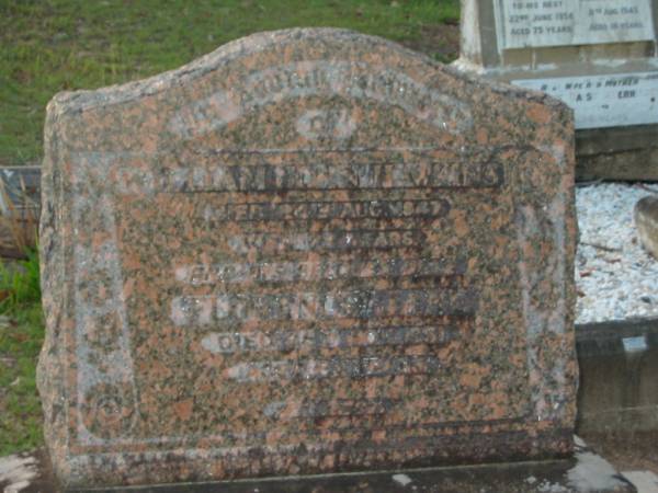 William John HAWKINS,  | died 24 Aug 1947 aged 72 years;  | Florence Jane,  | wife,  | died 28 Nov 1961 aged 83 years;  | Bald Hills (Sandgate) cemetery, Brisbane  | 