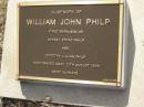 
William John PHILP,
firstborn son of Sydney Broad PHILP &
Dorothy Lillian PHILP,
died 10 Aug 1935;
Bald Hills (Sandgate) cemetery, Brisbane
