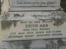 
Mary Elizabeth SOUTHERDEN,
wife of Edward Barton SOUTHERDEN of
Langholme Sandgate,
died Narangba Friday 20 July 190 aged 67 years;
Edward Barton SOUTHERDEN,
born 24 Nov 1830 Isle of Thanet,
died Langholme Sandgate 17 Dec 1906;
Charles Benjamin,
son,
died 18 March 1930 aged 56 years;
Edward Barton SOUTHERDEN,
29 April 1859 - 26 March 1944;
Frances,
wife,
11 March 1864 - 19 July 1942;
Dora,
daughter,
15-3-90 - 25-4-71;
Vera,
daughter,
15-9-88 - 21-7-77;
Lucy March SOUTHERDEN,
died Langholme Wed 6 May 1903 aged 46 years;
Edith Ada,
sister,
died 11 Aug 1914 aged 44 years,
interred Rugby Cemetery England;
Annie C. SOUTHERDEN,
died 16 Nov 1938;
Bald Hills (Sandgate) cemetery, Brisbane

