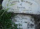 
David,
husband of Elizabeth GOURLEY,
died 9 Feb 1916 aged 70 years;
Bald Hills (Sandgate) cemetery, Brisbane
