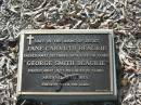
Jane Carruth BEAGRIE,
died Dec 1974 aged 94 years;
George Smith BEAGRIE,
died July 1961 aged 81 years;
Bald Hills (Sandgate) cemetery, Brisbane
