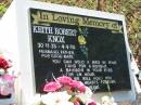 
Keith Robert KNOX,
30-11-35 - 4-4-00,
husband father pop;
Bald Hills (Sandgate) cemetery, Brisbane
