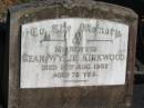 
Jean Wylie KIRKWOOD,
mother,
died 14 Aug 1952 aged 75 years;
Bald Hills (Sandgate) cemetery, Brisbane
