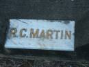 
R.C. MARTIN;
Bald Hills (Sandgate) cemetery, Brisbane
