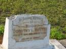 
Dorothy L. RUTTER,
mother,
died 29 Sept 1935 aged 51 years;
Bald Hills (Sandgate) cemetery, Brisbane
