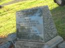 
John WILSON,
born County Down Ireland 5 July 1882,
died Brisbane 15 Feb 1967;
Muriel Florence WILSON,
wife,
born Essex England 24 Nov 1909,
died Brisbane 26 July 1998;
Minnie Malcolm WILSON,
sister,
born Country Down Ireland 12 Dec 1878,
died Brisbane 20 June 1939;
Bald Hills (Sandgate) cemetery, Brisbane
