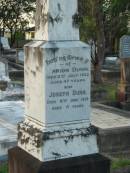 
Marion DUNN,
died 2 July 1922 aged 47 years;
Joseph DUNN,
died 8 June 1939 aged 71 years;
Bald Hills (Sandgate) cemetery, Brisbane
