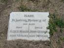 
(Aunt) Alice Maud HARE aged 72
(Uncle) John George HARE aged 76

Sherwood (Anglican) Cemetery, Brisbane
