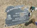 
Baby Aaron James Ronaldson
born 17-11-95
died 14-7-96

Sherwood (Anglican) Cemetery, Brisbane
