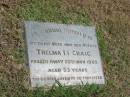 Thelma I.I. Craig 28 Nov 1965 aged 53  Sherwood (Anglican) Cemetery, Brisbane 