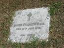 
Sister Frances
10 Jun 1973

Sherwood (Anglican) Cemetery, Brisbane
