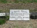 Emily Phoebe WYNNE 1902-1939 Sophia Louisa WYNNE 1884 - 1972  Sherwood (Anglican) Cemetery, Brisbane 