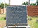 
Alfred Peter HEWSON
14 Oct 1936 aged 74 yrs,
Elizabeth Ann HEWSON
7 Jul 1941 aged 79 yrs?

also daughters
Louisa Ellis Gavin
died 30-5-1940 aged 47,
Amelia Ann Paterson
10-4-1951 aged 59

Sherwood (Anglican) Cemetery, Brisbane

