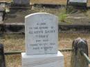 
Gladys Daisy TONKS
17 Feb 1903 aged 4 yrs

Sherwood (Anglican) Cemetery, Brisbane

