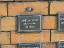 
Amelia JUDGE
1-7-1963
aged 63

Sherwood (Anglican) Cemetery, Brisbane
