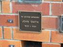 
Joan SMITH
1925 - 2001

Sherwood (Anglican) Cemetery, Brisbane
