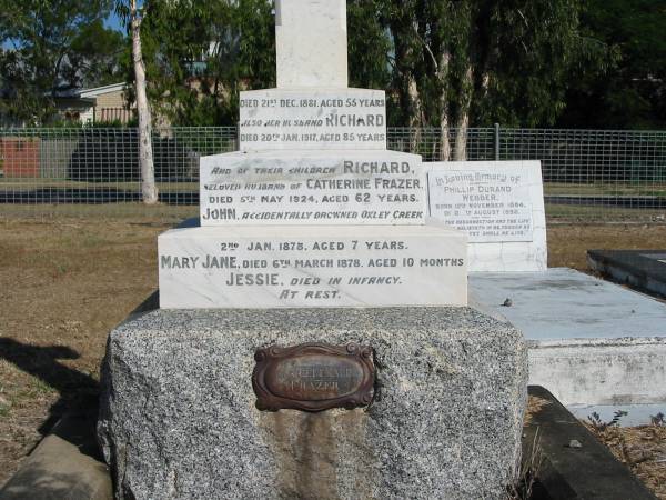 Harriett Maude Frazer  | Anglican Cemetery, Sherwood.  |   | 