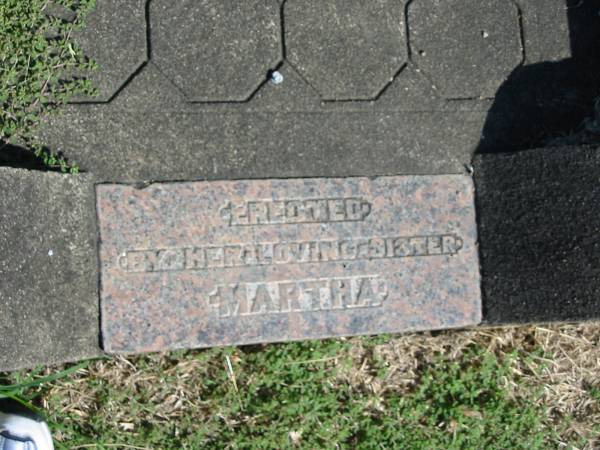 Her loving sister Martha (Bradley)  | Anglican Cemetery, Sherwood.  |   |   | 