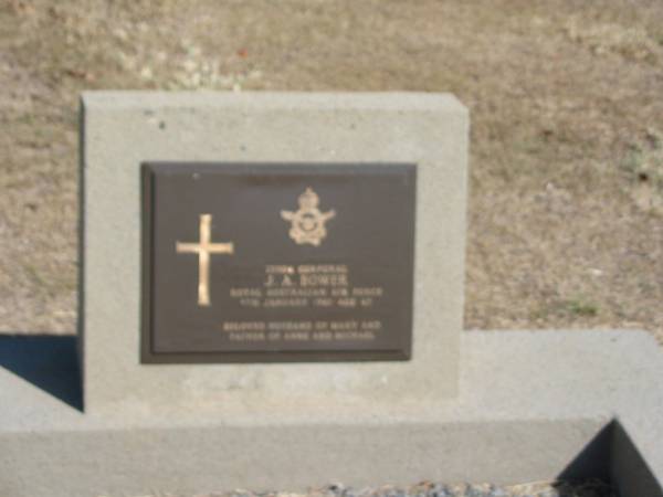 J.A. Bower  | Anglican Cemetery, Sherwood.  |   |   | 