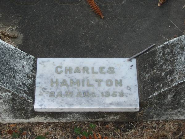 Charles Hamilton  | 25 Aug 1959  |   | Sherwood (Anglican) Cemetery, Brisbane  | 