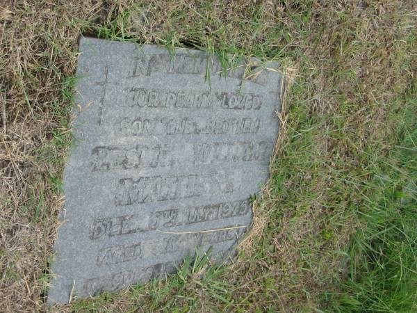 Leslie William Mathers  | 6 Jul 1975 aged 18 yrs  |   | Sherwood (Anglican) Cemetery, Brisbane  | 