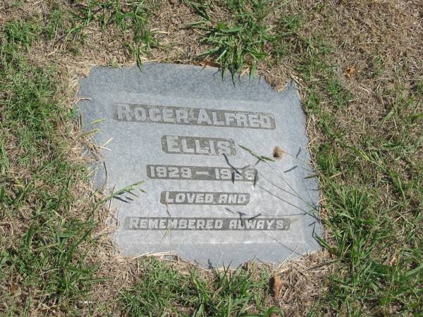 Roger Alfred Ellis  | 1928-1965  |   | Sherwood (Anglican) Cemetery, Brisbane  | 