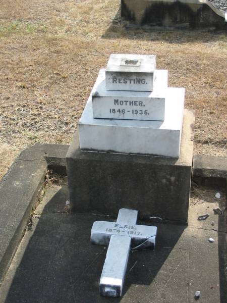 Elsie  | 1874 - 1917  | Mother  | 1846 - 1935  |   | Sherwood (Anglican) Cemetery, Brisbane  |   | 