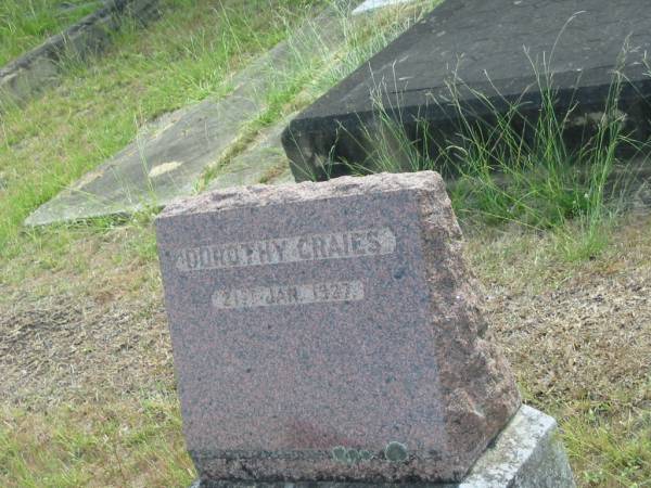 Dorothy CRAIES  | 21 Jan 1927  |   | Sherwood (Anglican) Cemetery, Brisbane  |   | 