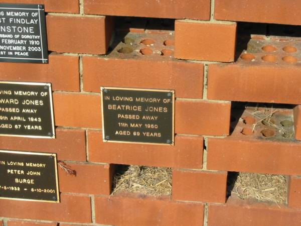 Beatrice JONES  | 11 May 1950  | aged 69  |   | Sherwood (Anglican) Cemetery, Brisbane  |   | 