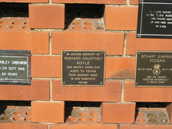 Richard Courtney BOYLE  | aged 74  |   | Sherwood (Anglican) Cemetery, Brisbane  |   | 