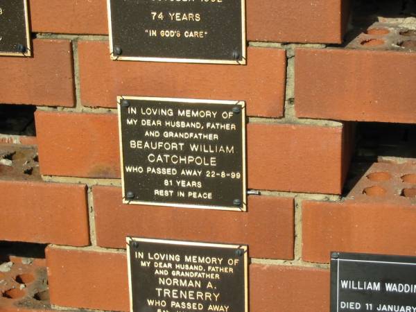 Beaufort William CATCHPOLE  | 22-8-99  | 81 yrs  |   | Sherwood (Anglican) Cemetery, Brisbane  | 