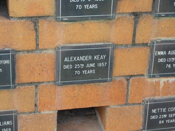 Alexander KEAY  | 25 Jun 1957  | 70 yrs  |   | Sherwood (Anglican) Cemetery, Brisbane  | 