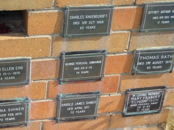 George Percival SINNAMON  | 24-3-70  | 76 yrs  |   | Sherwood (Anglican) Cemetery, Brisbane  | 