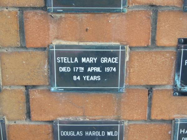 Stella Mary GRACE  | 17 Apr 1974  | 84 yrs  |   | Sherwood (Anglican) Cemetery, Brisbane  | 