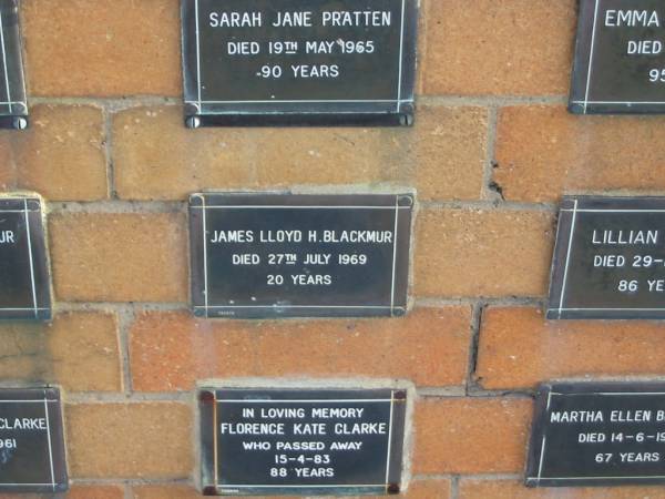 James Lloyd H BLACKMUR  | 27 Jul 1969  | 20  |   | Sherwood (Anglican) Cemetery, Brisbane  | 