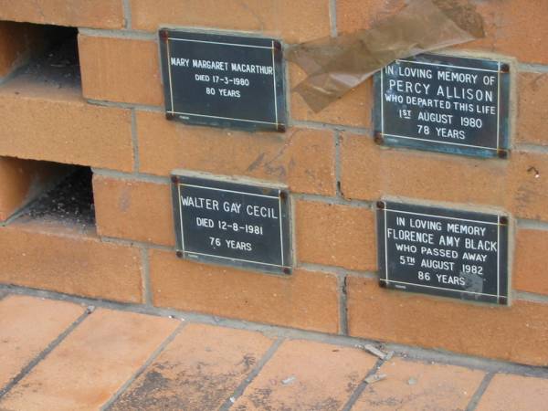 Walter Gay CECIL  | 12-8-1981  | 76 yrs  |   | Sherwood (Anglican) Cemetery, Brisbane  | 
