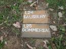 
SALISBURY;
GOMMERSAL;
Slacks Creek St Marks Anglican cemetery, Daisy Hill, Logan City
