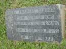 
Frances GIBBON,
sister of Denis, Stanley, Rita, Victor & Mavis,
born 6-3-24 died 19-7-26;
Slacks Creek St Marks Anglican cemetery, Daisy Hill, Logan City
