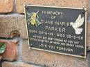 
Diane Marie PARKER,
born 29-8-49 - 29-2-96,
mother of Nat,
daughter of Vern & Becky MERGL;
Slacks Creek St Marks Anglican cemetery, Daisy Hill, Logan City
