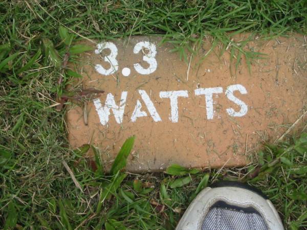 WATTS;  | Slacks Creek St Mark's Anglican cemetery, Daisy Hill, Logan City  | 