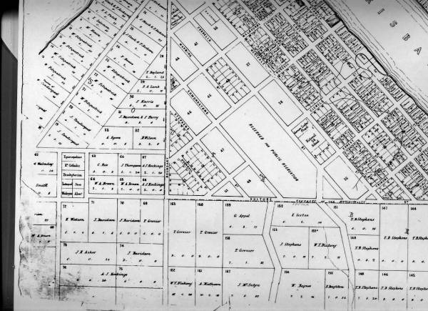 South Brisbane / West End from map of City of Brisbane, surveyor general dept Feb 1874  |   | 