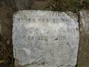 
RAUTH? George ???,
bur 19 Dec 1903;
LAMBERT? John,
bur 29-8-1910 aged 87 years;
South Isis cemetery, Childers, Bundaberg Region
