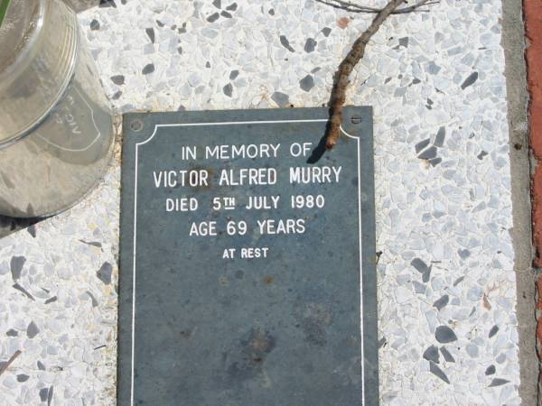 Victor Alfred MURRY  | 5 Jul 1980  | 69 yrs  |   | St Margarets Anglican memorial garden, Sandgate, Brisbane  |   | 
